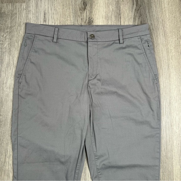 Birddogs Pants Mens 36x33 Actual Golf Grey Stretch Chino Casual Unlined Slim Fit - Picture 3 of 9